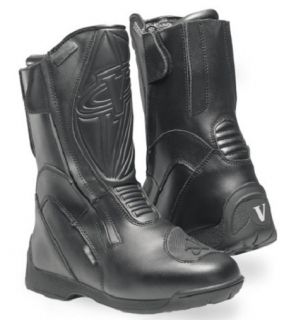 Vega Touring Mens Motorcycle Boots Waterproof Leather Upper Black
