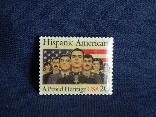 HISPANIC AMERICANS Proud Heritage POSTAGE STAMP USA 1984 20 LAPEL HAT