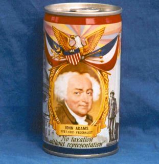 1970s John Adams Beer Can by Falstaff Bottom Open