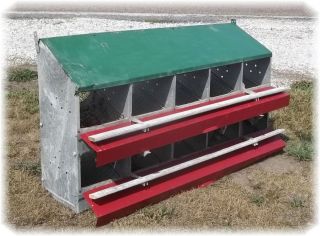 Chicken Coop Amish Metal Nesting Egg Incubator Box Poultry Hen House