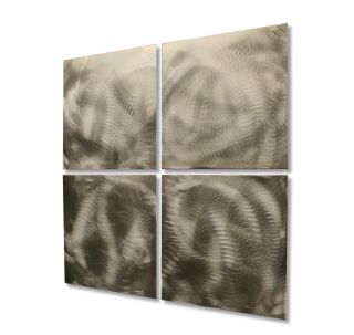 Silver Modern Metal Sculpture Abstract Wall Art Contemporary Unique