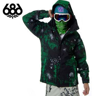 New Mens 686 10K Green Mannual Original Cargo Ski Snowboarding Jackets