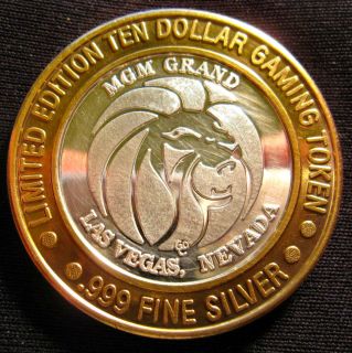 MGM Grand .999 Silver Strike Gaming Token Las Vegas Coin EFX Michael