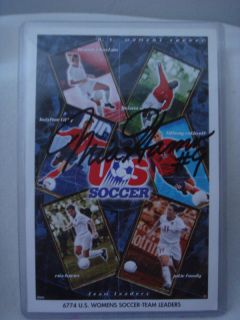 Signed MIA Hamm 9 US Soccer Card
