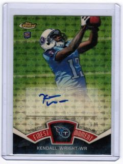 2012 Topps Finest Kendall Wright 1 1 Superfractor Auto Finest Moment