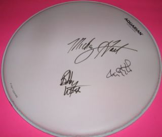 Grateful Dead x3 Signed Drum Head Bob Weir Mickey Hart
