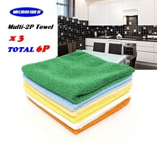 6P Microfiber Cleaning Towel Cloth Drying Wash Towel