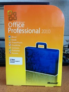 Microsoft Office 2010 Professional Box Sealed Package License 2PC