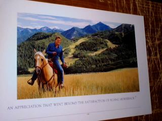 Robert Redford Riding Horse Magazine Advertisement Print Ad