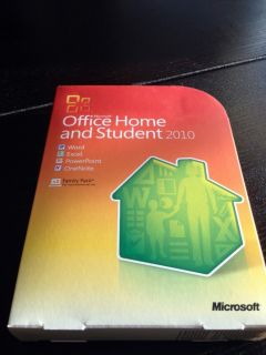 Microsoft Office Home and Student 2010 3 PC Installation Retail Box