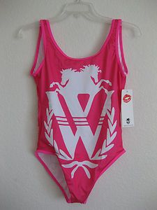 WILDFOX Couture Swimwear WILDFOX Logo One Piece Swimsuit in Neon Pink