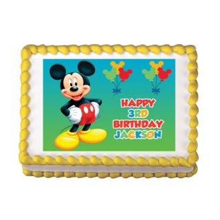 Mickey Mouse Edible Cake Party Image Topper Decoration