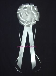10 White Pew Bows Wedding or Reception Decorations