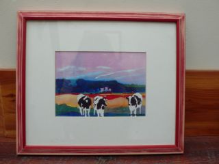 WOODY JACKSON [ Middlebury Vermont Dairy Cows ] Signed Print Cross