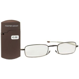 Foster Grant Microvision Compact Reading Glasses Brown 2 00