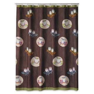 Allure Home Creations Awesome Owls Microfiber Printed Shower Curtain