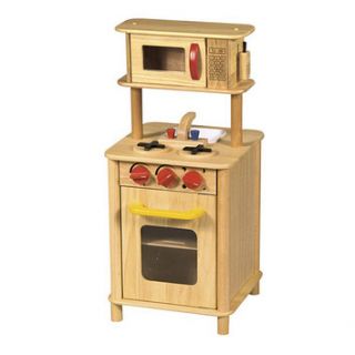One Play Kitchen Wooden Playset Sink Microwave Oven Refrigerator more