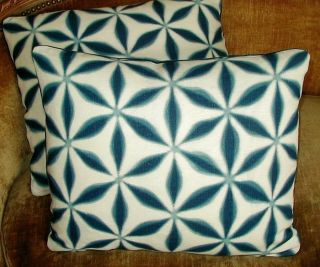 Michael s Smith Jasper Printed Fabric Custom Designer Toss Pillows New