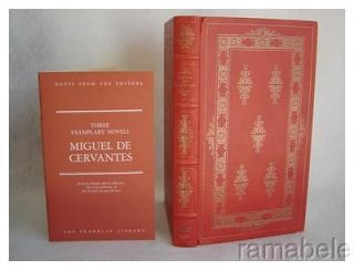 Three Exemplary Novels Miguel de Cervantes Leather Book