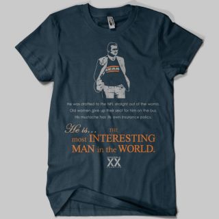 Chicago Bears Mike Ditka Most Interesting Man Shirt s M L XL 2XL Mens