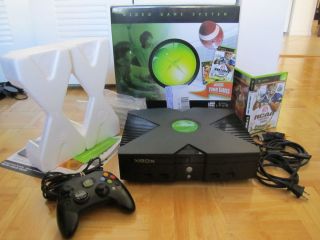 Microsoft Xbox 8 GB Black Console with Box NTSC Accessories