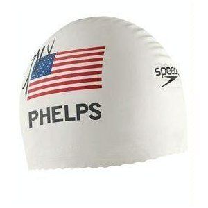 Michael Phelps Signature Speedo White Swim Cap New in Package
