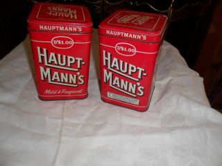 Vintage Haupt Manns Mild and Fragrant Cigar Tins