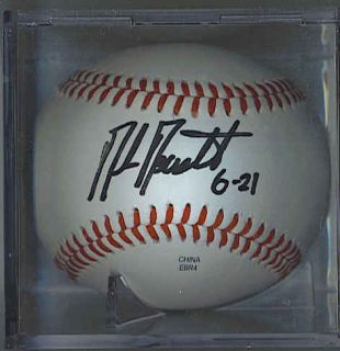 MIKE MOUSTAKAS (Royals) 2008 AUTOGRAPHED MINOR LEAGUE BASEBALL AND