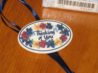 1997 Longaberger Thinking of You Pottery Tie on New in Box USA