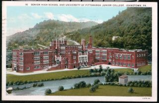 School University of Pittsburgh Jr College Vintage Postcard PC