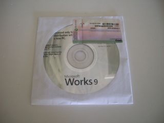 Microsoft Works 9 Disk
