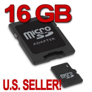 16GB Micro SD Flash Card with Micro SD to SD Adapter