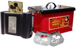 Limited Edition Disney Mickey toaster w/branding plates & metal bread