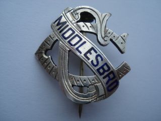 C1900 Middlesboro Cycle Club Sterling Silver Pin Badge