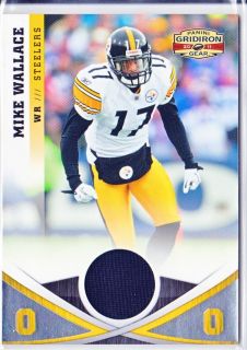 Mike Wallace RARE Jersey SP 49 Steelers 2011 Gridiron Gear