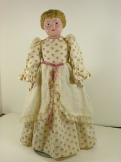 Antique 18 Metal Head Minerva Doll from Germany with Cloth Body 1890