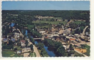 Aerial View of Minden Ontario on Post Card