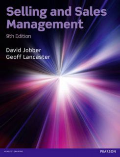 Jobber Selling Sales Management by David Jobber, Geoff Lancaster