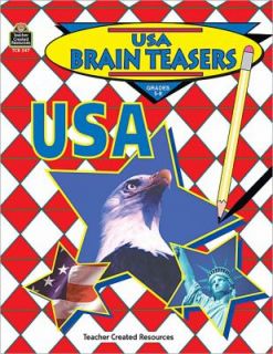USA Brain Teasers by Carol Eichel 1995, Paperback, Teachers Edition