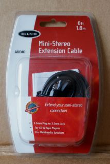 Mini Stereo Extension Cable 6ft 1 8 M New