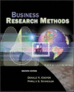 Business Research Methods by Donald R. Cooper and Pamela S. Schindler