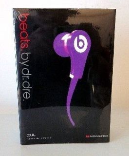Purple Monster Beats By Dr.Dre Tour In Ear Earphones Earbuds Headphone