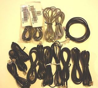 Lot of 15 telephone cords, 6 long