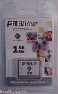 1GB CompactFlash CF Memory Cards Brand New Sealed Fidelity