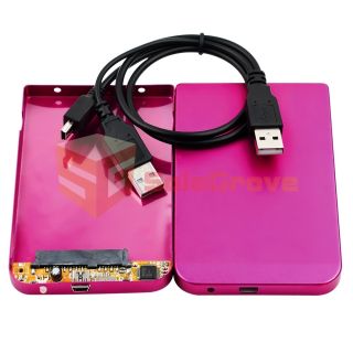USB SATA Hard Disk Red Case External Protective Box For Windows 7