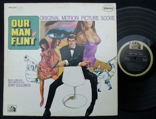 OUR MAN FLINT Jerry Goldsmith 1966 20th FOX STEREO LP Ex   No Cut