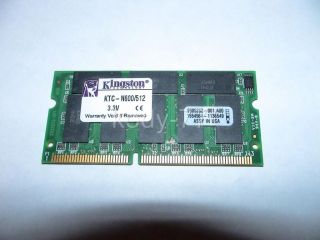 512MB Kingston KTC N600/512 laptop notebook memory PC133 Mhz 144 pin