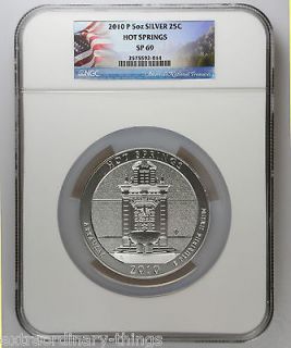 Hot Springs NGC SP 69 5 oz Silver Coin America the Beautiful ATB Coin