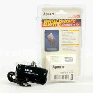 Port High speed USB 2.0 HUB ApaxQ HU229 (Black)