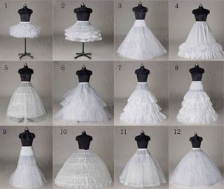 12Style White A Line/Fishtail/ Hooples Crinoline Petticoat/Unde rskirt